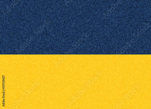 Flag of Ukraine denim textile illustration