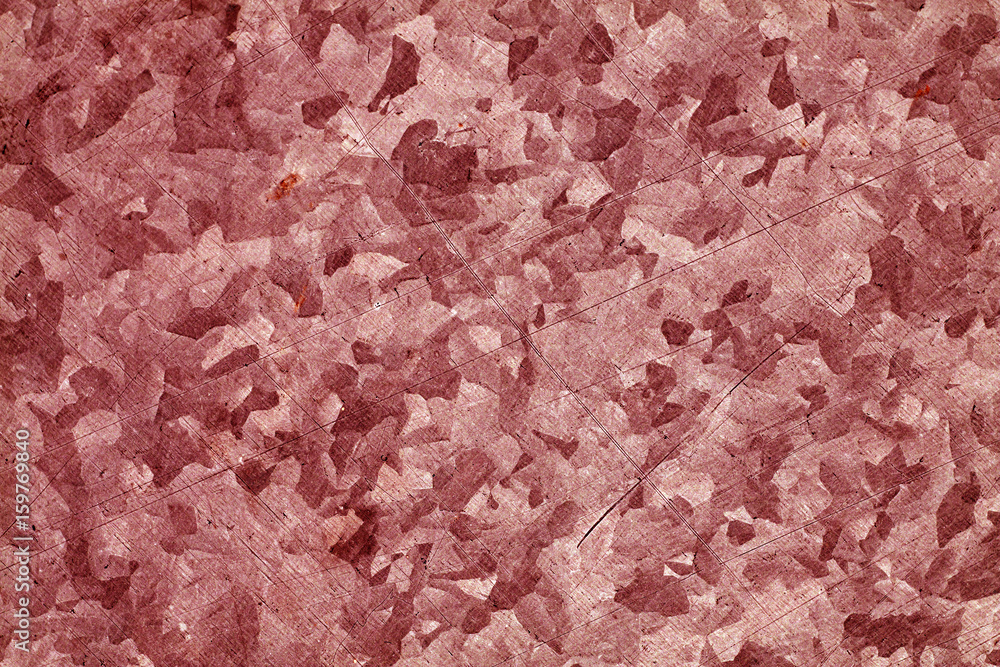 Obraz premium Red color scratched metal plate surface.