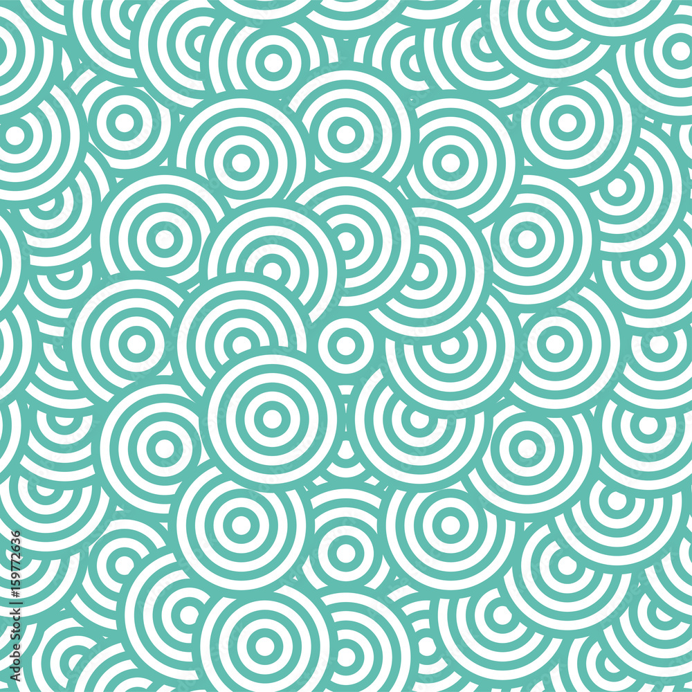 Blue circle seamless pattern