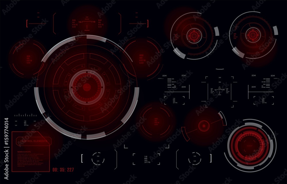 Futuristic virtual graphic touch user interface, HUD Futuristic virtual graphic touch user interface, HUD