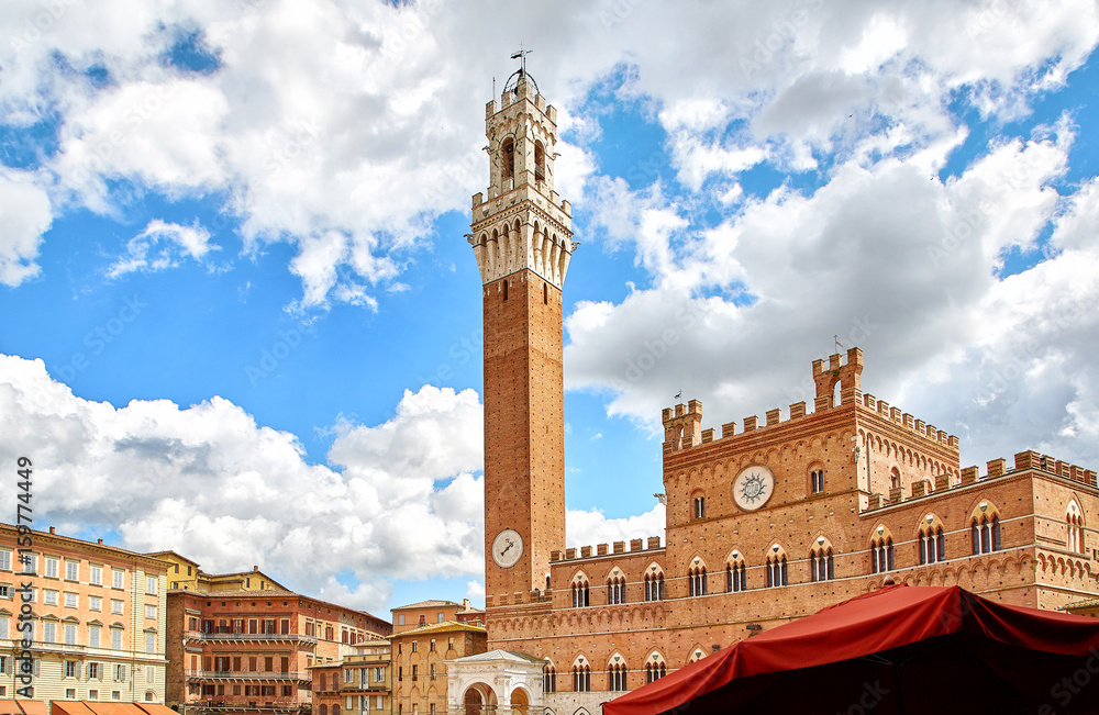 View of historic tuscan city Siena, Italy