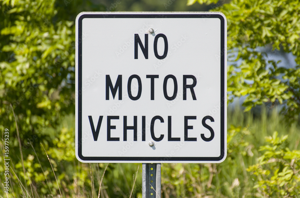 No Motor Vehicles Sign