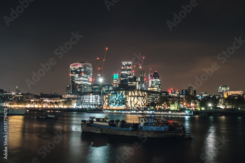 Downtown London at night