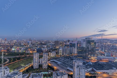 night view from umraniye business center © aydinsert