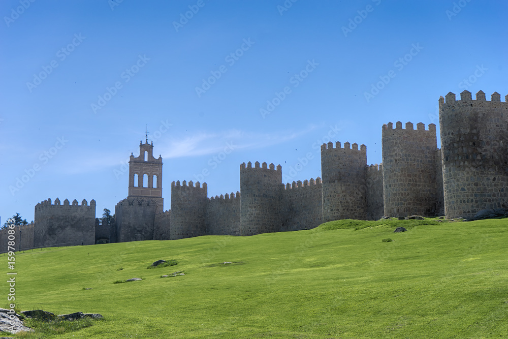 Muralla medieval de la ciudad de Ávila, España