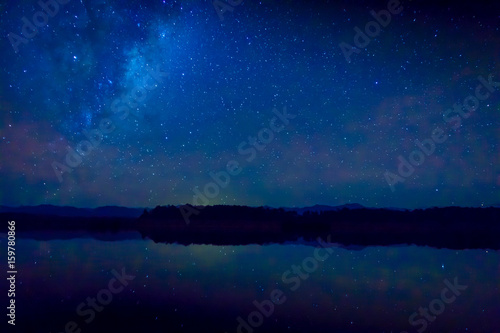 Lake Mahinapua juat on a quite Moment during Dusk time. The lake is near Hokitika on the South Island of New Zealand