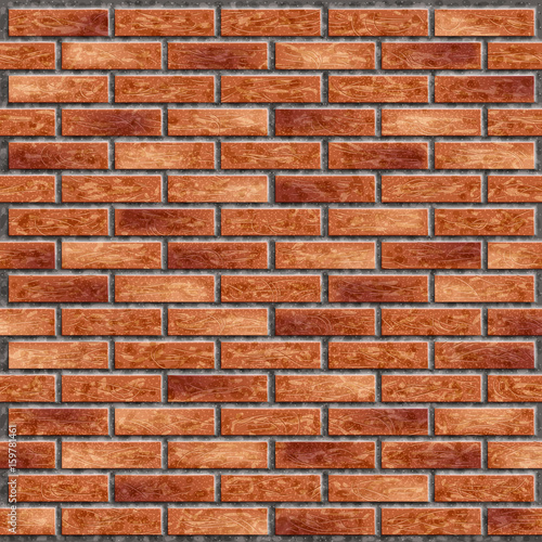 Realistic brick wall