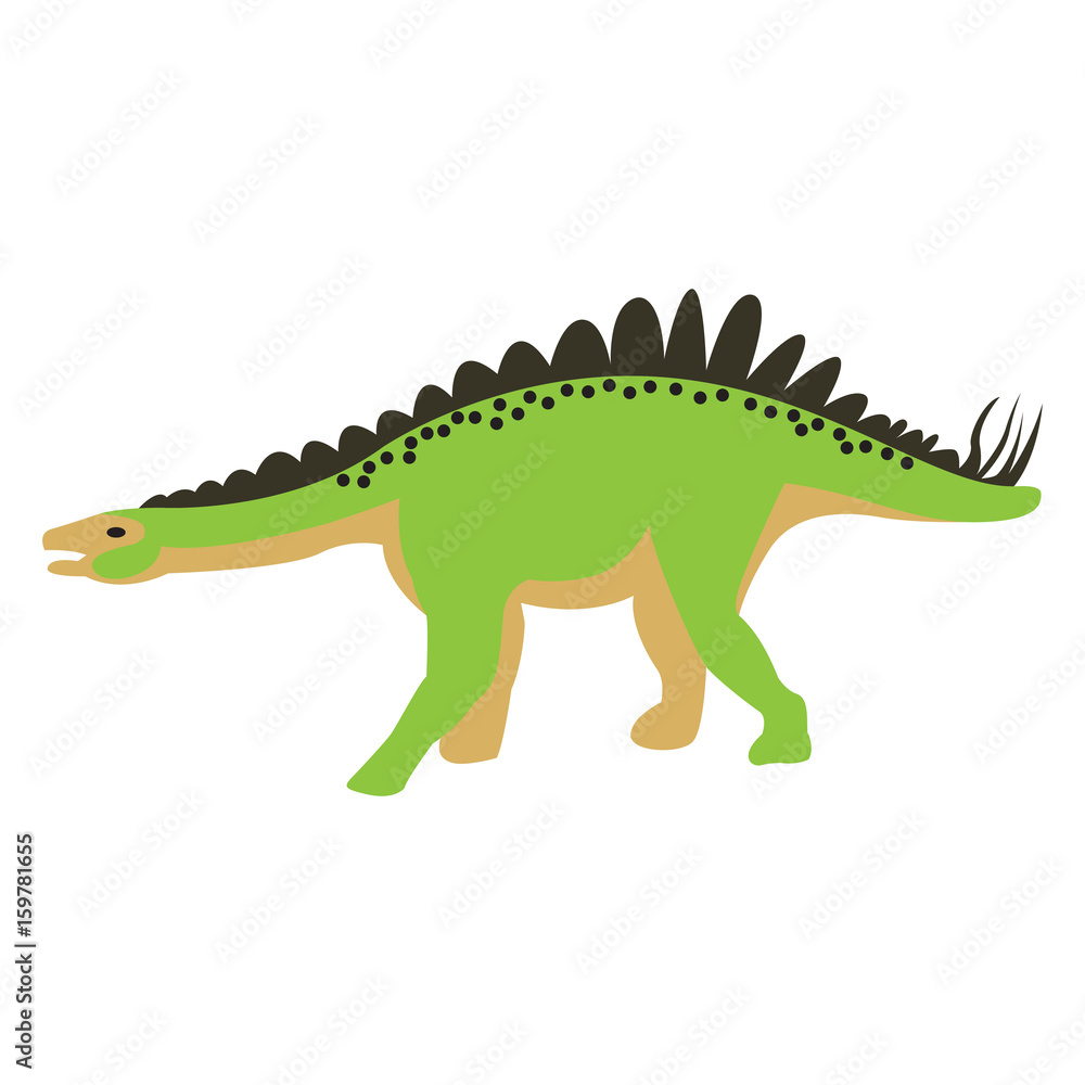 Fototapeta premium Isolated dinosaur toy on a white background, Vector illustration