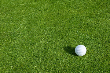 Acrylglasbilder Golf Golfball auf dem Putting Green  © knelson20