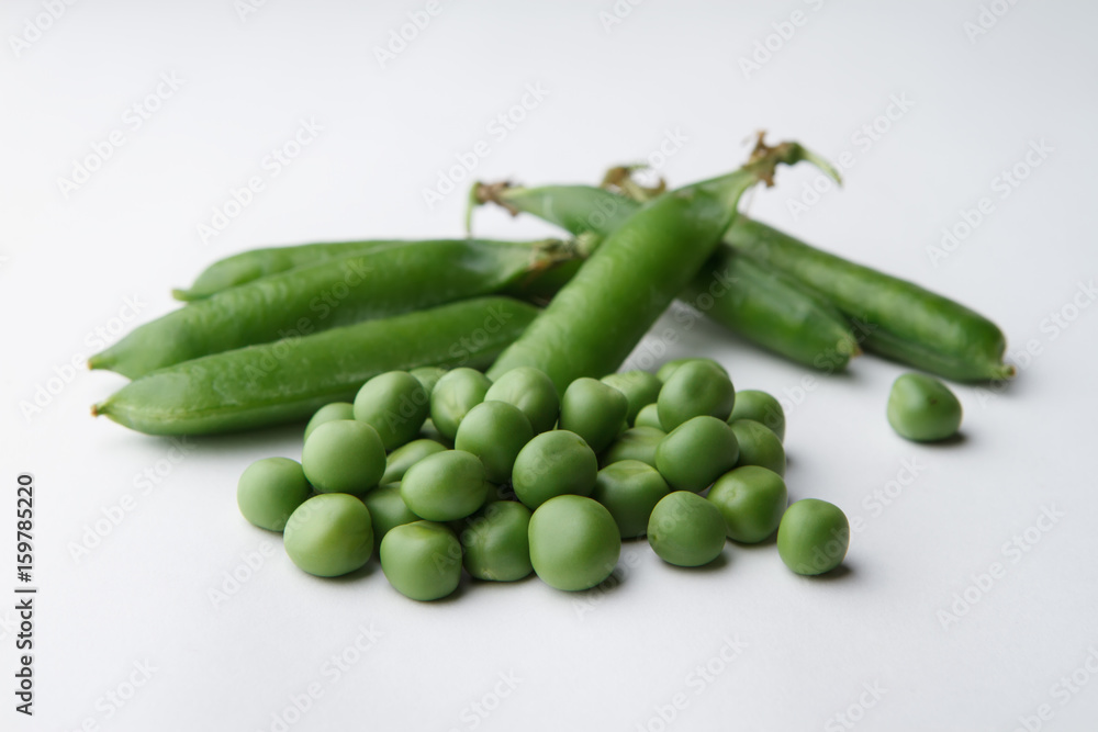 Heap of raw peas isolated on white background Heap of raw peas isolated on white background