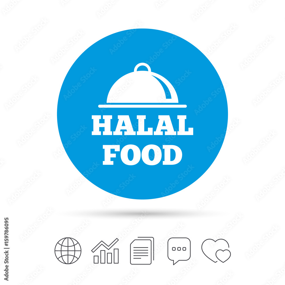 Halal food product sign icon. Natural food. Halal food product sign icon. Natural food.
