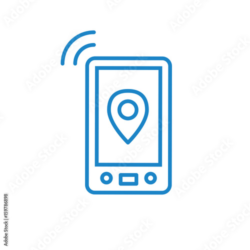 Cellphone tower icon with emitting pinging transmission waves