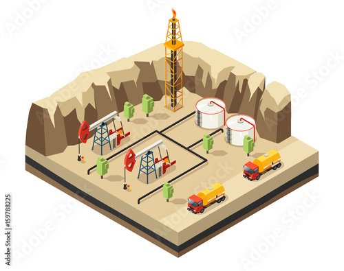 Isometric Oil Industry Template