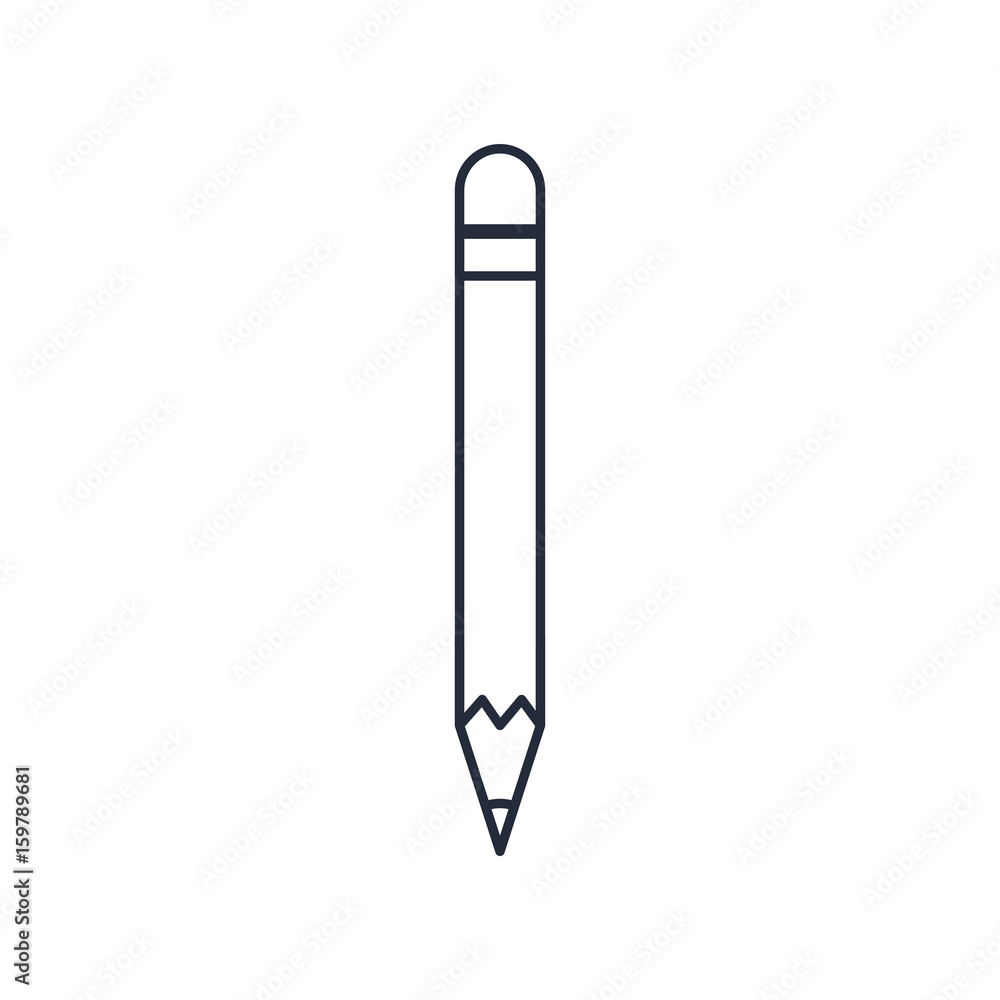 pencil wooden write school icon vector illustration pencil wooden write school icon vector illustration