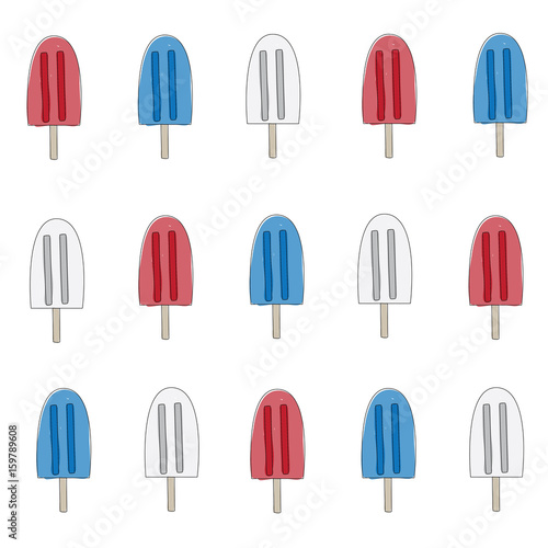 Red  White and Blue Popsicle