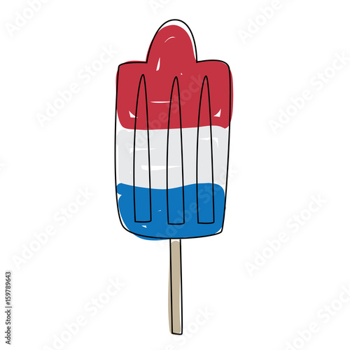 Red, White and Blue Popsicle