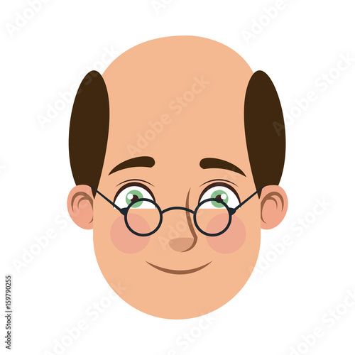 man cartoon face male facial expression vector illustration