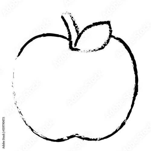 apple fresh fruit icon vector illustration design