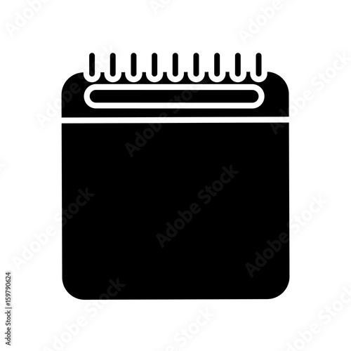 notebook icon over white background vector illustration