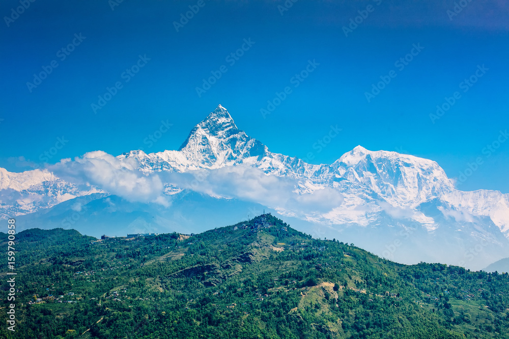 Fototapeta premium View of Himalaya, Annapurna mountain from Pokhara, Nepal.
