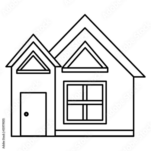 exterior house isolated icon vector illustration design