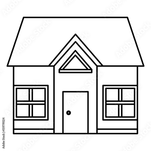 exterior house isolated icon vector illustration design