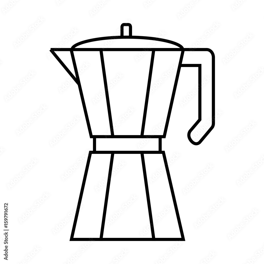 italian coffee maker icon over white background vector illustration italian coffee maker icon over white background vector illustration