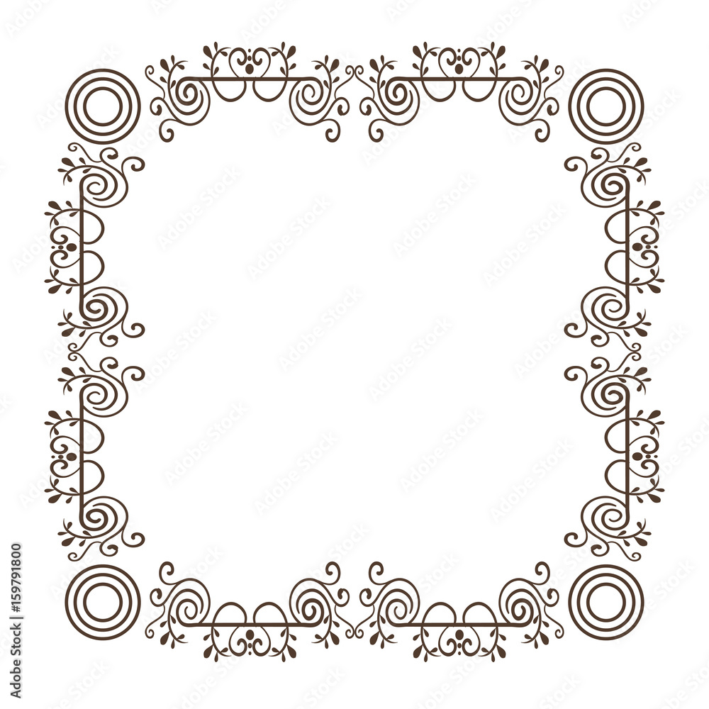 Elegant Victorian style frame vector illustration design Elegant Victorian style frame vector illustration design