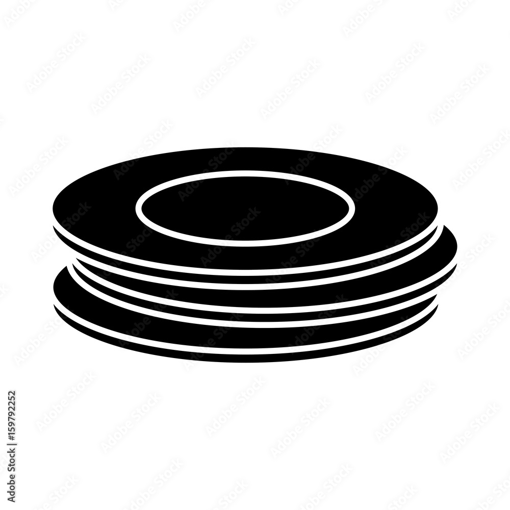 dishes icon over white background vector illustration dishes icon over white background vector illustration