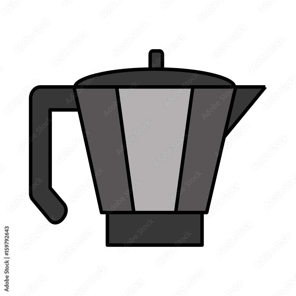 Obraz premium italian coffee maker icon over white background vector illustration