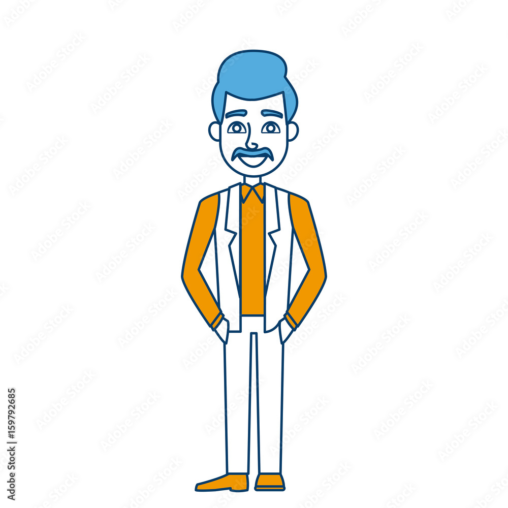 cartoon man standing character male vector illustration cartoon man standing character male vector illustration