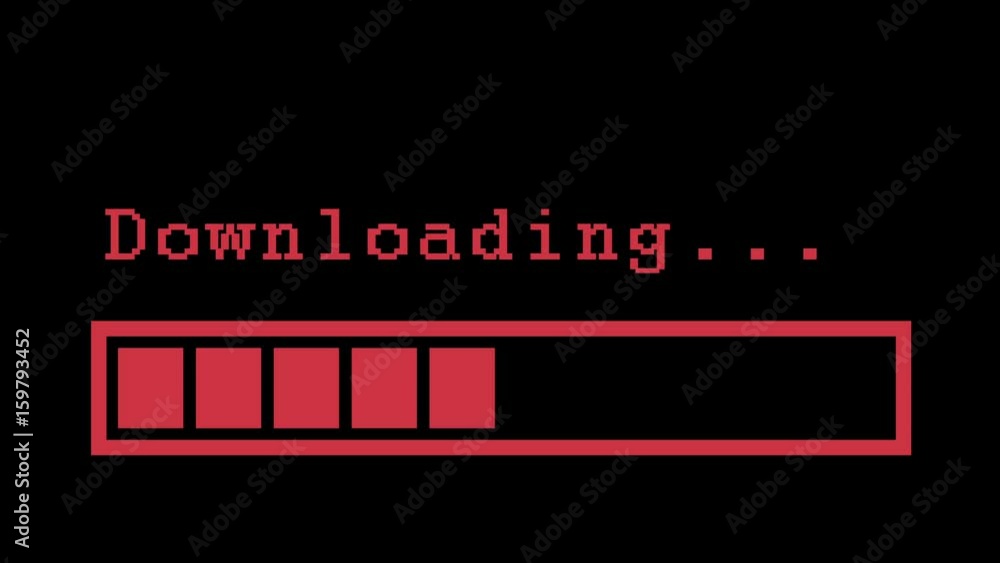 Downloading red info graphic Downloading red info graphic