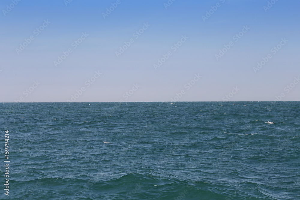blue sea and sky background.