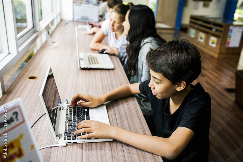 Students lifestyle e-learning with laptop Students lifestyle e-learning with laptop