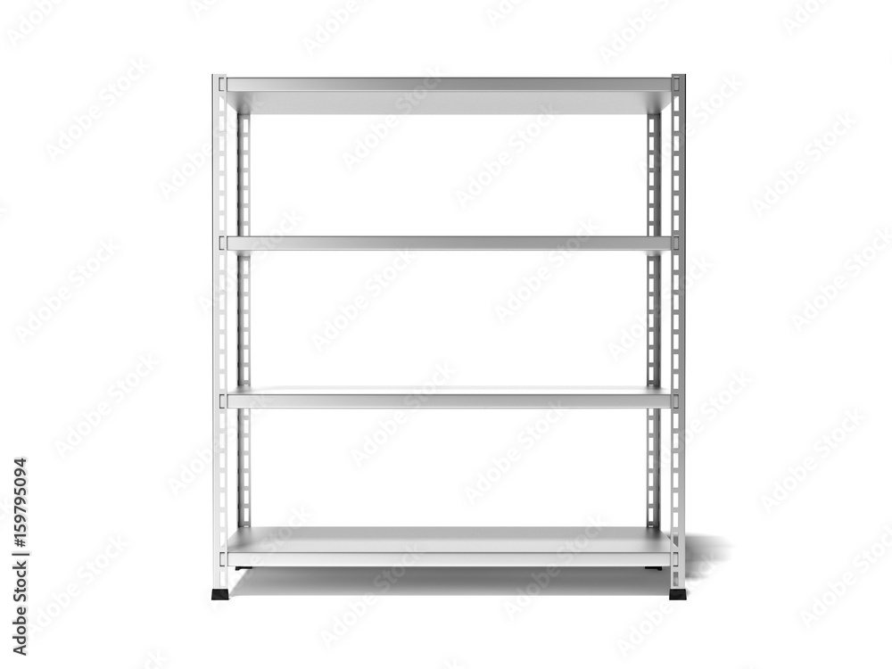 Empty store shelving. 3d rendering Empty store shelving. 3d rendering