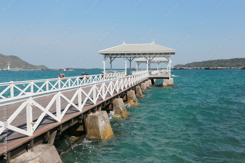 Asadang Bridge of Koh Si Chang important places and popular tourist destinations.