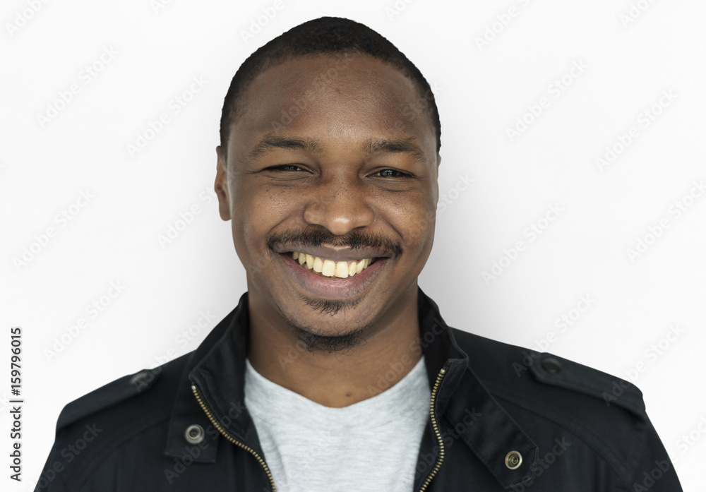 African Man Smiling Happiness Studio Portrait African Man Smiling Happiness Studio Portrait