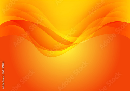 Abstract red yellow wave curve design modern luxury background texture vector illustration.