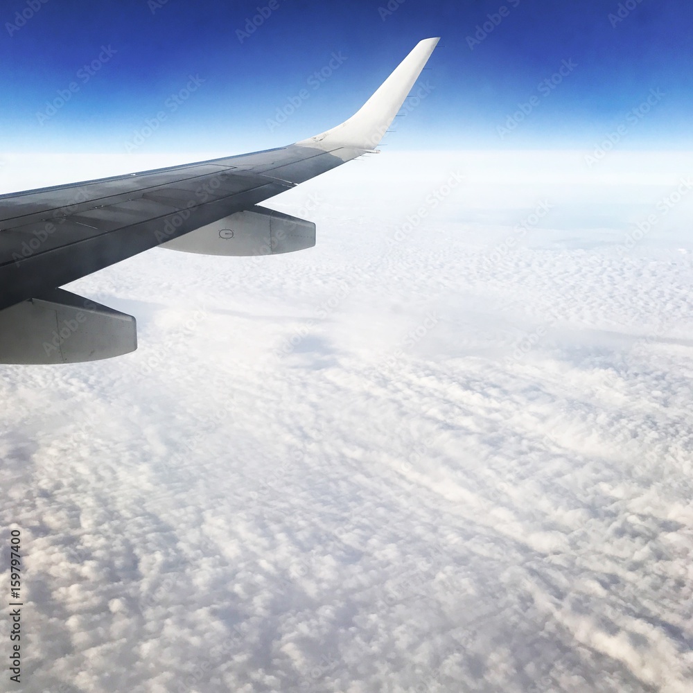 Obraz premium View out window of airplane