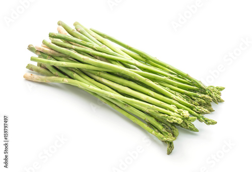fresh asparagus isolated on white