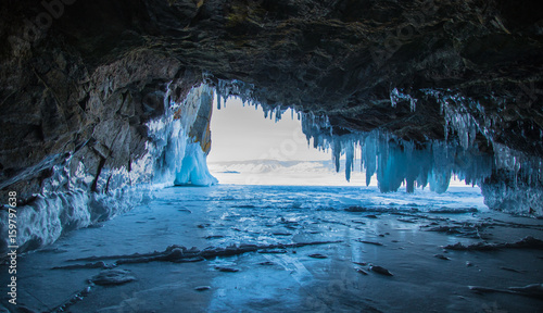 Ice cave, Lake Baikal, Winter landscape