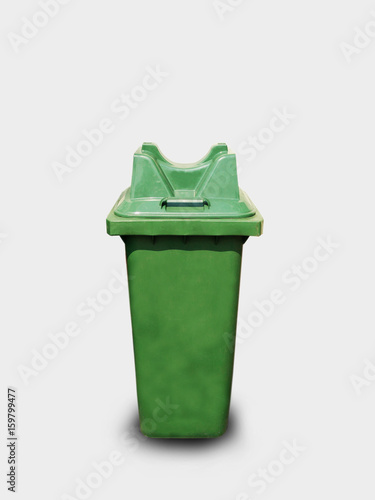 Green wet waste trash isolated on white background