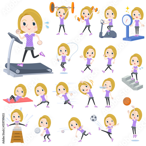 blond hair woman Sports & exercise