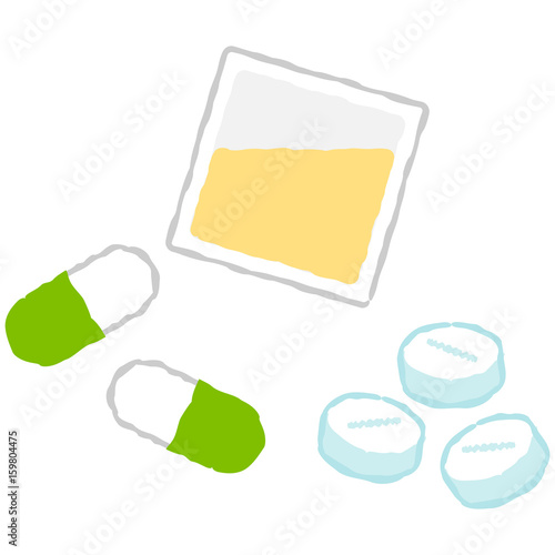 vector illustration of many medicines