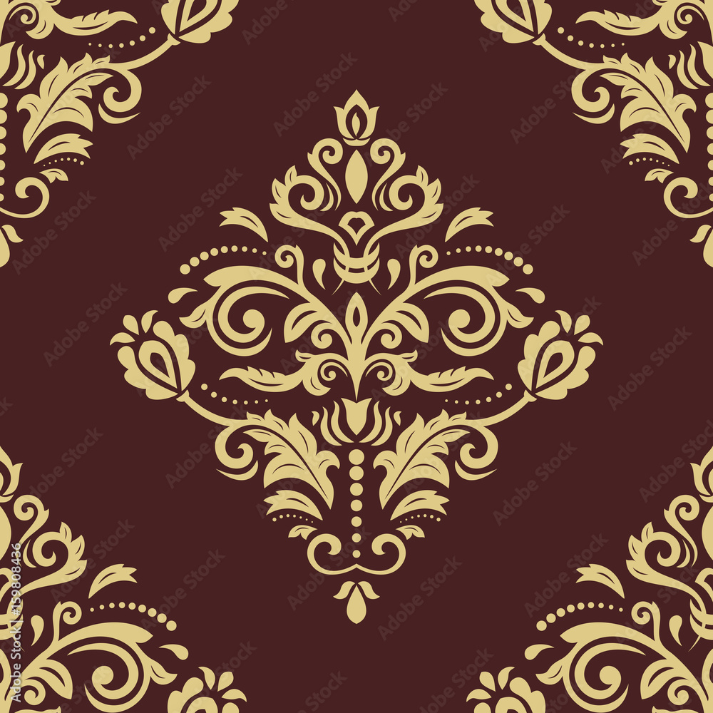 Seamless classic golden pattern. Traditional orient ornament. Classic vintage background