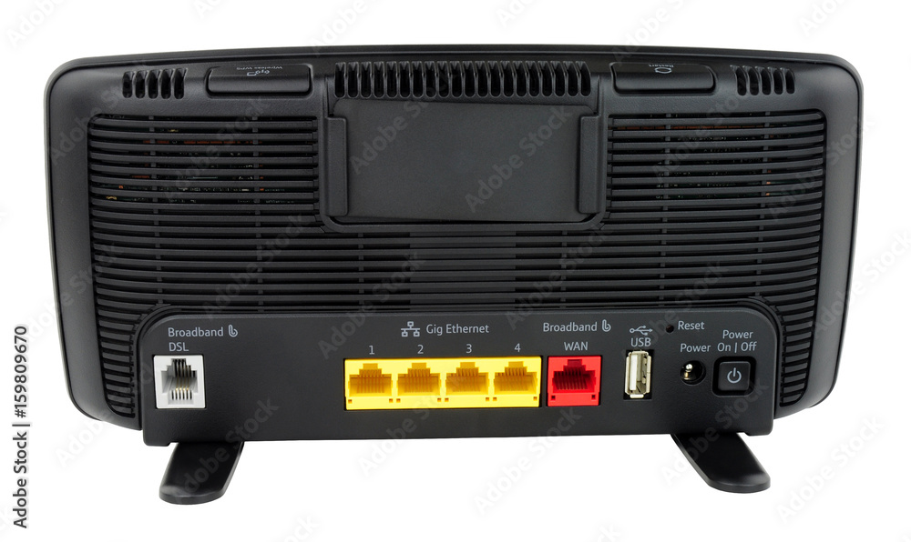 Fototapeta premium Broadband router isolated on a white background