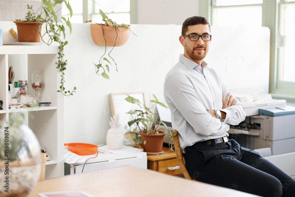 Young man in offfice