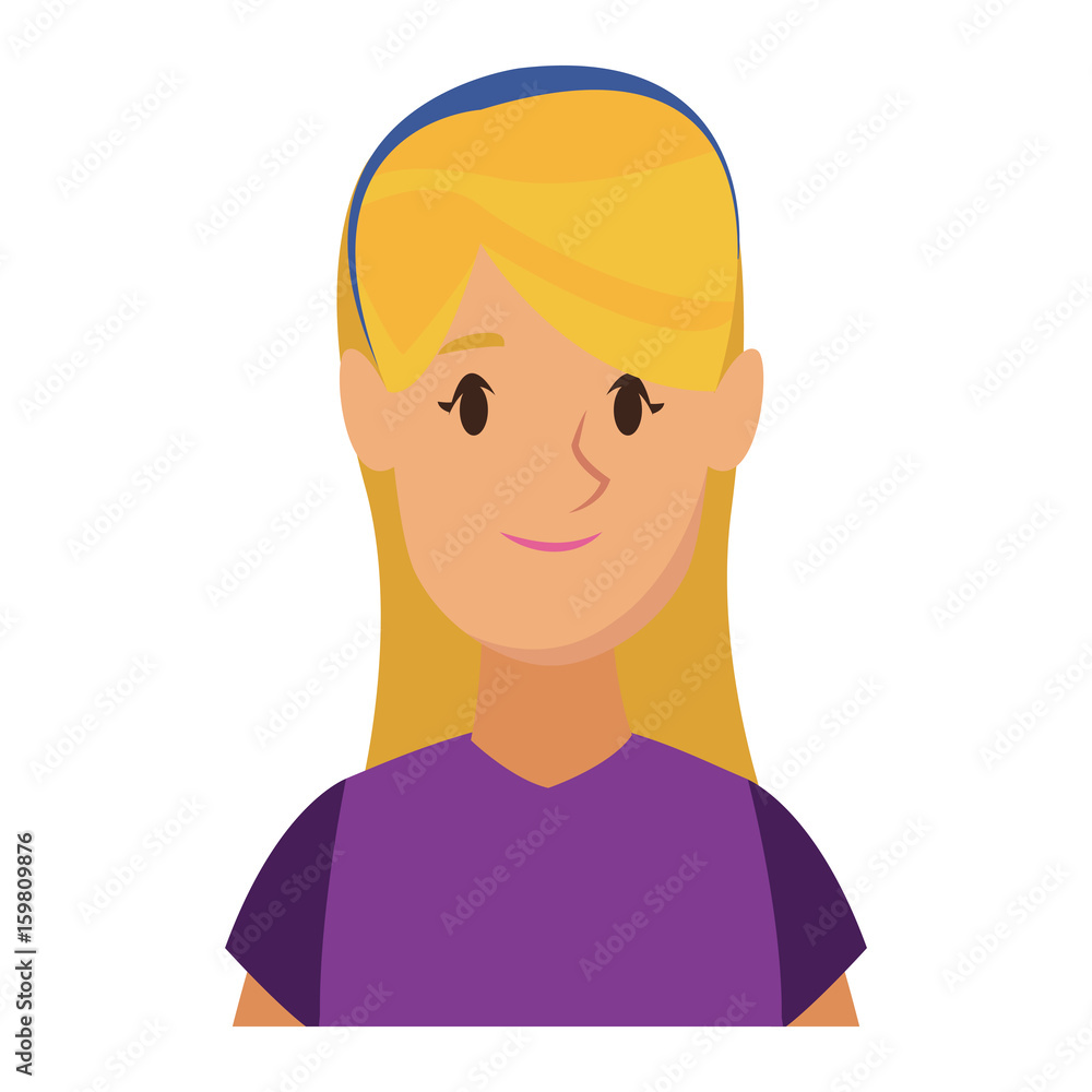 cartoon beauty girl smiling portrait female vector illustration cartoon beauty girl smiling portrait female vector illustration