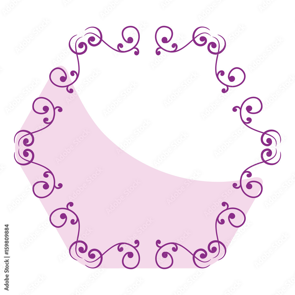 Elegant Victorian style frame vector illustration design