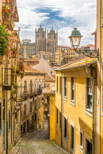 Photography View at the Cathedral of Porto from street ,Portugal
